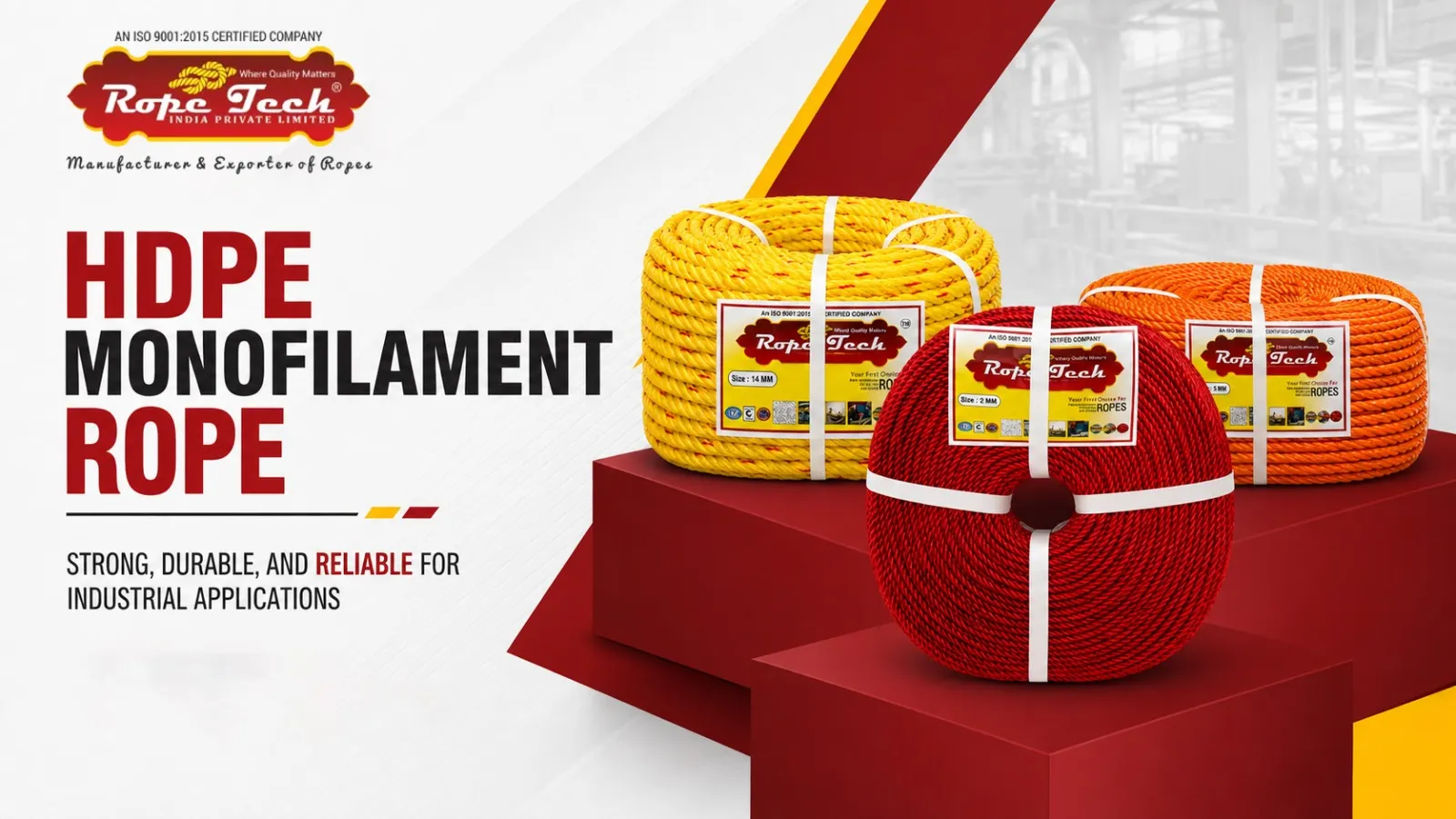 HDPE Monofilament Rope: Strong, Durable, and Reliable for Industrial Applications
